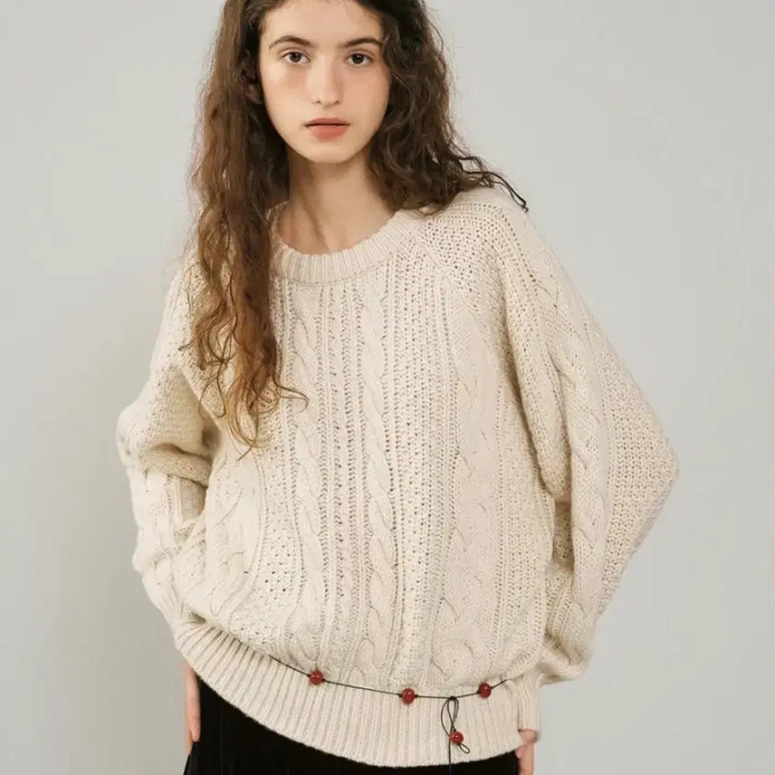 [BUNJANG] Unedited Sofia Cable Knit / 언에디트 소피아 케이블니트