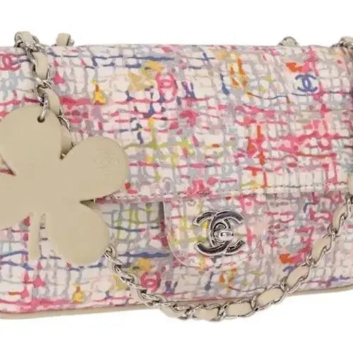 [BUNJANG] Chanel Tweed Flap Bag + Clover Charm / 샤넬 트위드 플랩백 + 클로버 참 장식