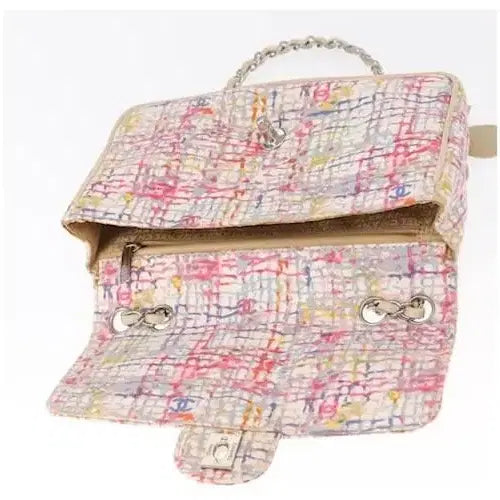 [BUNJANG] Chanel Tweed Flap Bag + Clover Charm / 샤넬 트위드 플랩백 + 클로버 참 장식