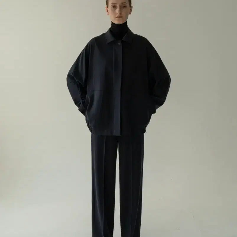 [BUNJANG] Moia Banding Blazer - Deep Navy / 모이아 밴딩 블레이저 banding blazer