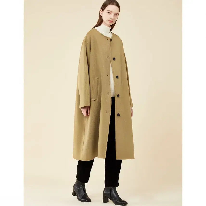 [BUNJANG] Studio Tomboy Oversized Wool Long Coat / 스튜디오 톰보이  오버핏 울 롱 코트 free