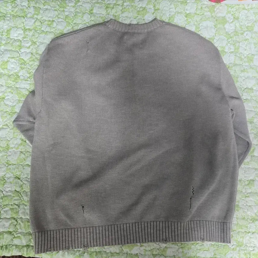 [BUNJANG] OurSelves Washed Cotton Damage Knit Vintage Mocha 3 / 아워셀브스 워시드 코튼 데미지 니트 빈티지 모카 3사이즈 판매합니다.