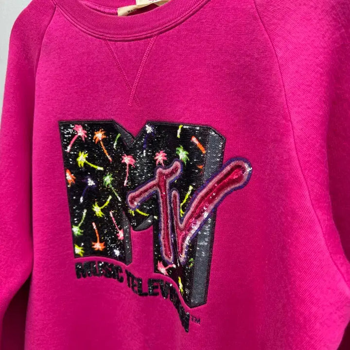 [BUNJANG] Marc Jacobs x MTV Hot Pink Sweatshirt (66-77) / 마크제이콥스 x MTV 핫핑크 맨투맨 (66~77)