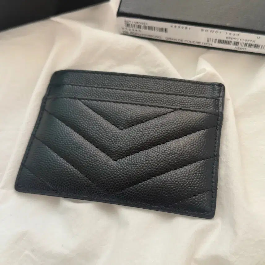 [BUNJANG] Saint Laurent Matelasse Card Wallet / [정품] 생로랑 마틀라쎄 카드지갑 금장