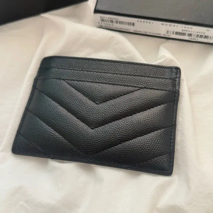 [BUNJANG] Saint Laurent Matelasse Card Wallet / [정품] 생로랑 마틀라쎄 카드지갑 금장