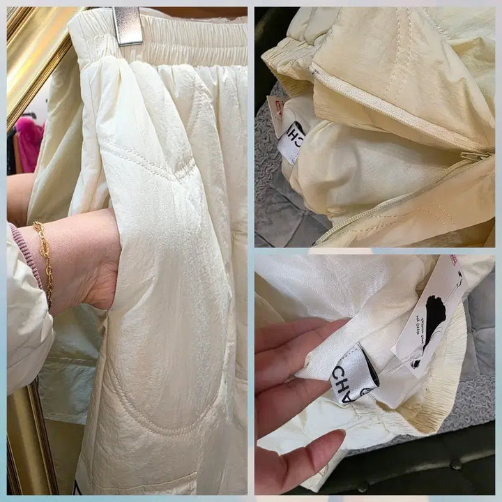 [BUNJANG] Italian Wave Quilted Long Skirt / 세일 이태리제품 물결 퀄팅 누빔롱스커트