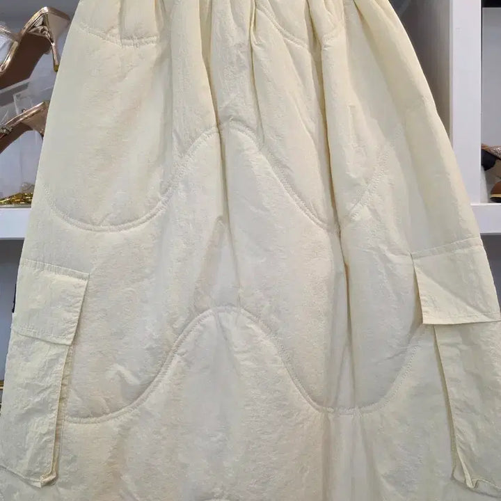 [BUNJANG] Italian Wave Quilted Long Skirt / 세일 이태리제품 물결 퀄팅 누빔롱스커트