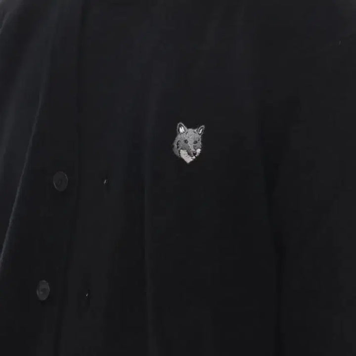 [BUNJANG] Maison Kitsune Gray Fox Patch Cardigan / 메종키츠네 그레이 폭스 패치 가디건 블랙/네이비
