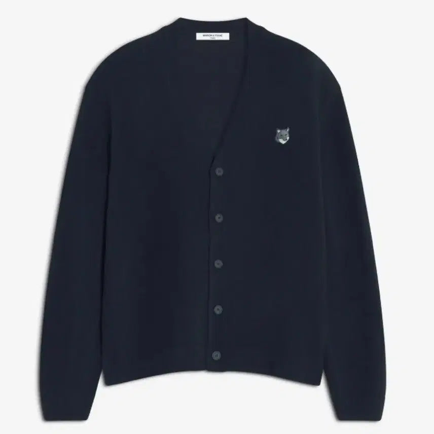 [BUNJANG] Maison Kitsune Gray Fox Patch Cardigan / 메종키츠네 그레이 폭스 패치 가디건 블랙/네이비