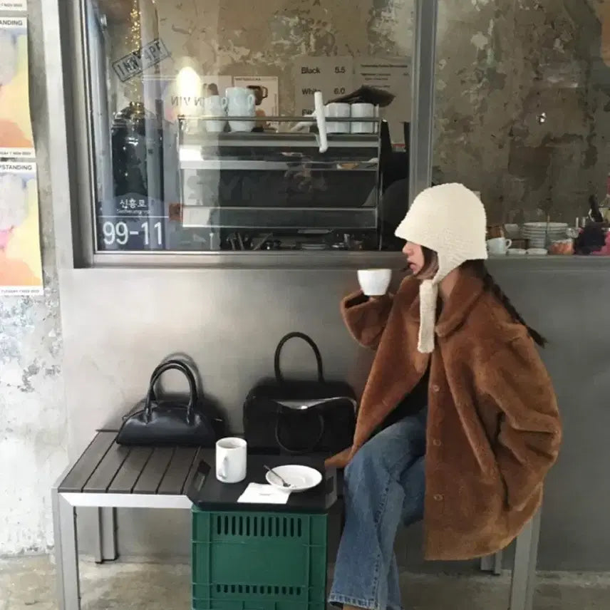 [SOLD OUT] 바이무드 자체제작 시어링 퍼코트