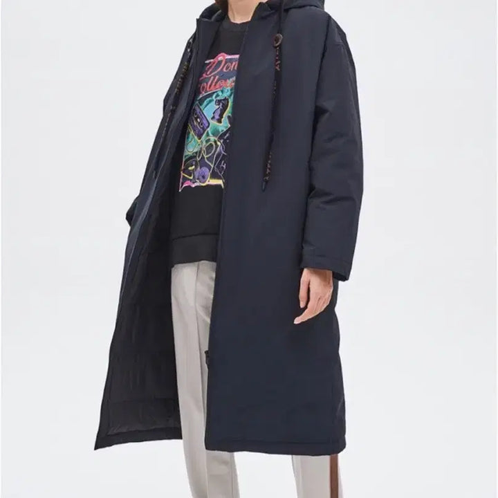 [BUNJANG] TIME Goose Down Long Padded Coat / 한섬 타임 TIME 125만 백 프린팅 구스다운 점퍼 롱패딩 거위털 코트