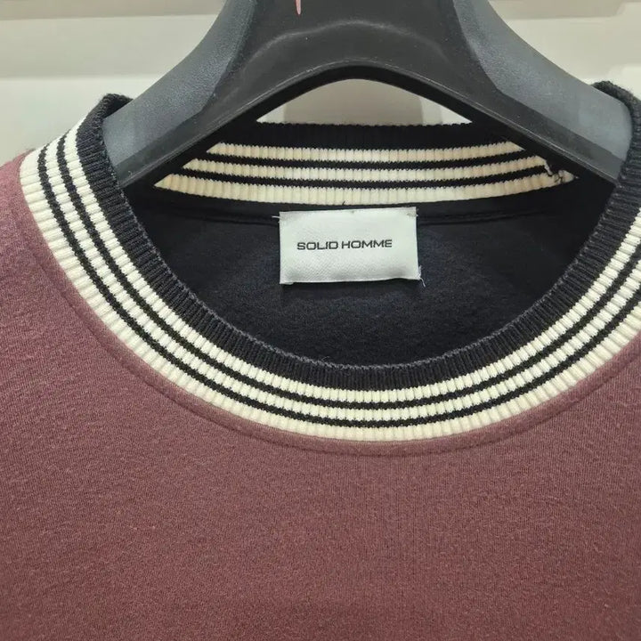 [BUNJANG] Solid Homme Burgundy Neoprene Sweatshirt / 솔리드옴므  맨투맨 버건디 네오프랜 50