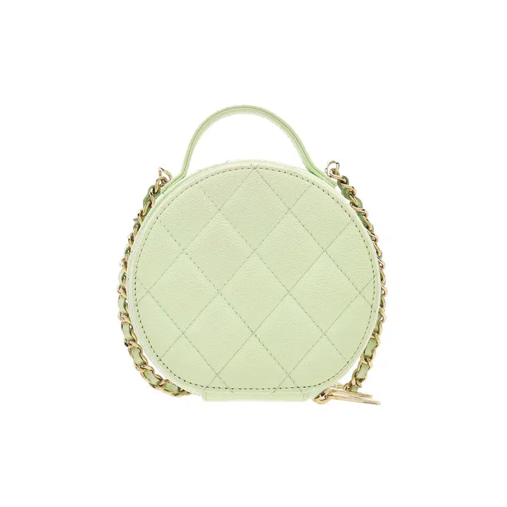 [BUNJANG] Chanel Top Handle Round Chain Shoulder Bag Caviar Leather / 샤넬 AP2502 탑핸들 동그리 체인 숄더백 캐비어 -31번대