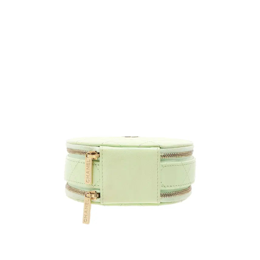 [BUNJANG] Chanel Top Handle Round Chain Shoulder Bag Caviar Leather / 샤넬 AP2502 탑핸들 동그리 체인 숄더백 캐비어 -31번대