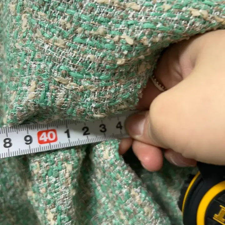 [BUNJANG] Daniel Hechter Tweed Jacket Mint 66 New / 다니엘헤쳐 트위드 자켓 민트색 66 새상품