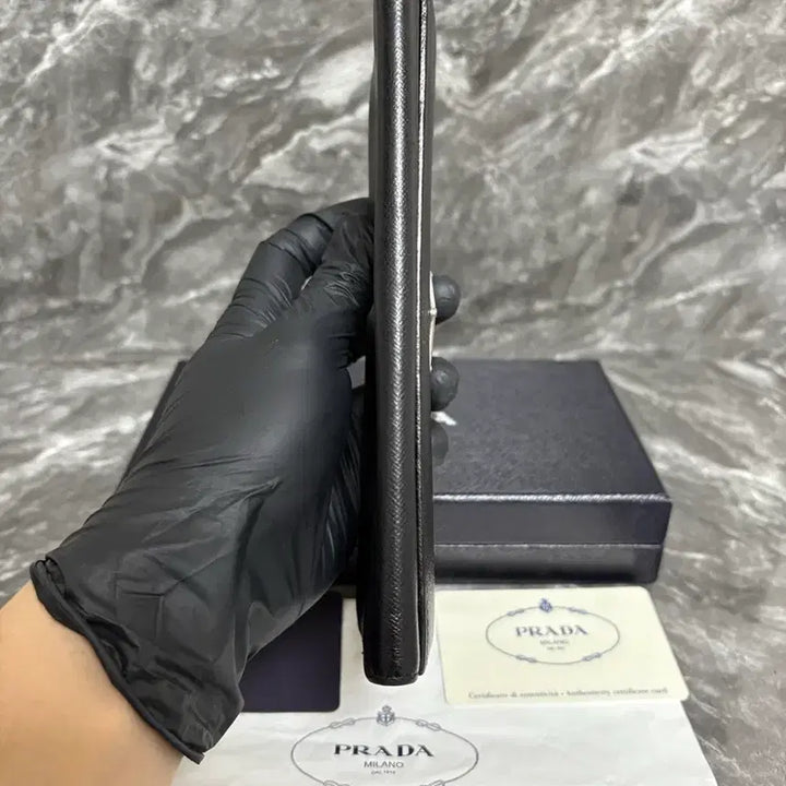 [BUNJANG] Prada Saffiano Triangle Logo Long Wallet / 프라다 사피아노 트라이앵글 삼각로고 장지갑