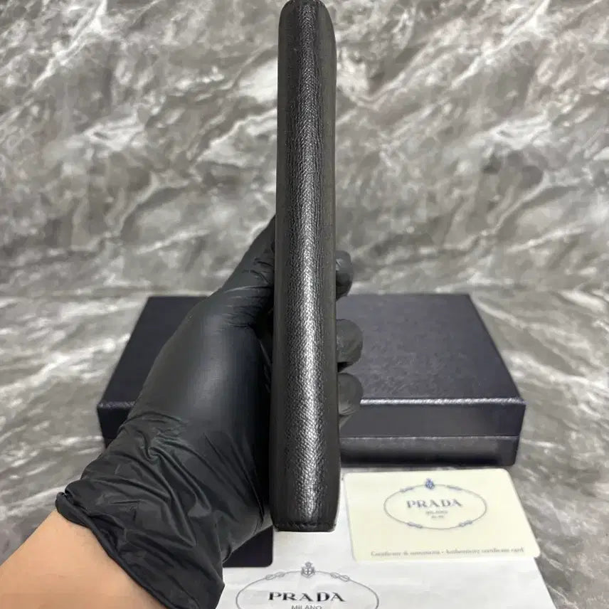 [BUNJANG] Prada Saffiano Triangle Logo Long Wallet / 프라다 사피아노 트라이앵글 삼각로고 장지갑