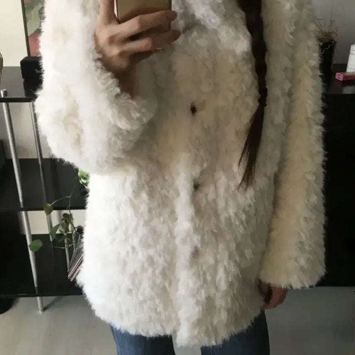 [BUNJANG] Kara Hairly Fur Jacket / 카라 헤어리 퍼 자켓