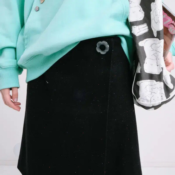 [BUNJANG] NabiVerse Mocha Wool Skirt Navy / 나비버스 모카 스커트 네이비