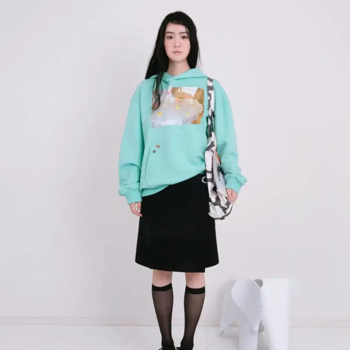 [BUNJANG] NabiVerse Mocha Wool Skirt Navy / 나비버스 모카 스커트 네이비