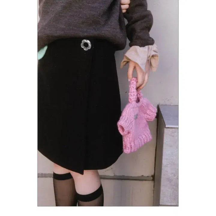 [BUNJANG] NabiVerse Mocha Wool Skirt Navy / 나비버스 모카 스커트 네이비