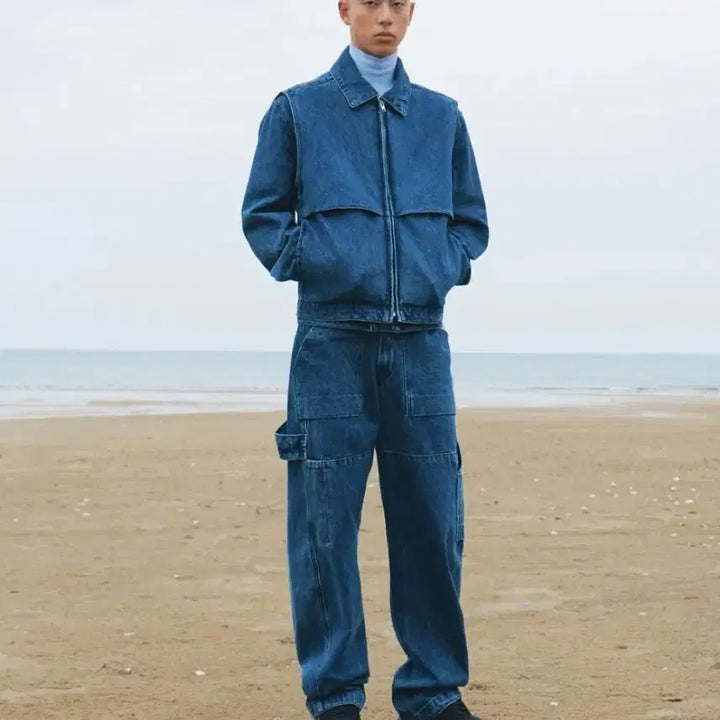 [BUNJANG] Seventeen Denim Work Pants (Blue) / (S) EE 데님 워크 팬츠 (blue)