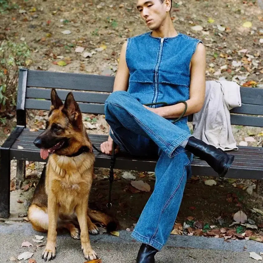 [BUNJANG] Seventeen Denim Work Pants (Blue) / (S) EE 데님 워크 팬츠 (blue)