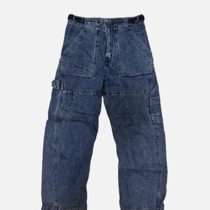 [BUNJANG] Seventeen Denim Work Pants (Blue) / (S) EE 데님 워크 팬츠 (blue)