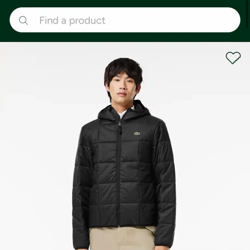[BUNJANG] Lacoste Lightweight Padded Jacket (Men's) / 라코스테 경량 패딩 점퍼 남자 s