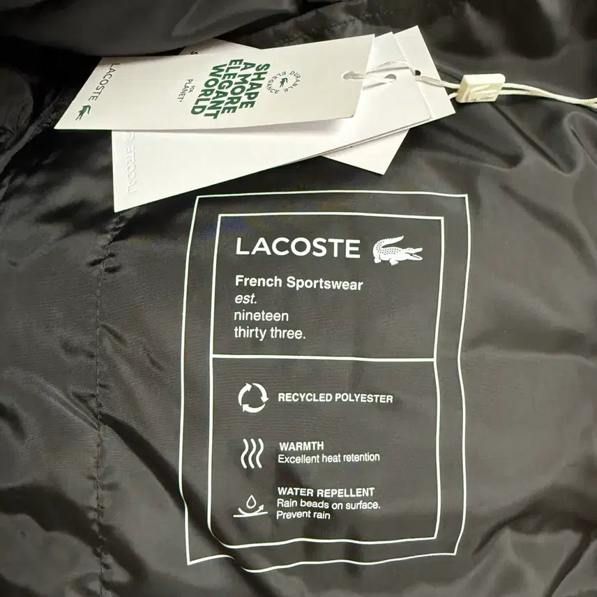 [BUNJANG] Lacoste Lightweight Padded Jacket (Men's) / 라코스테 경량 패딩 점퍼 남자 s