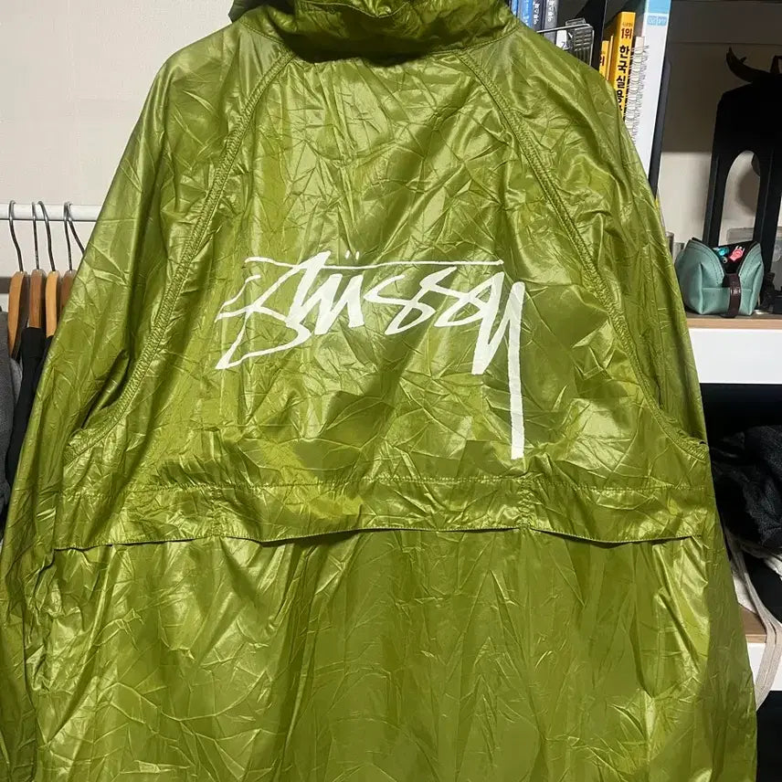 [BUNJANG] Stussy Beach Shell Wrinkled Nylon Jacket (XL) / (XL) 스투시 비치 쉘 링클 나일론 자켓 리자드