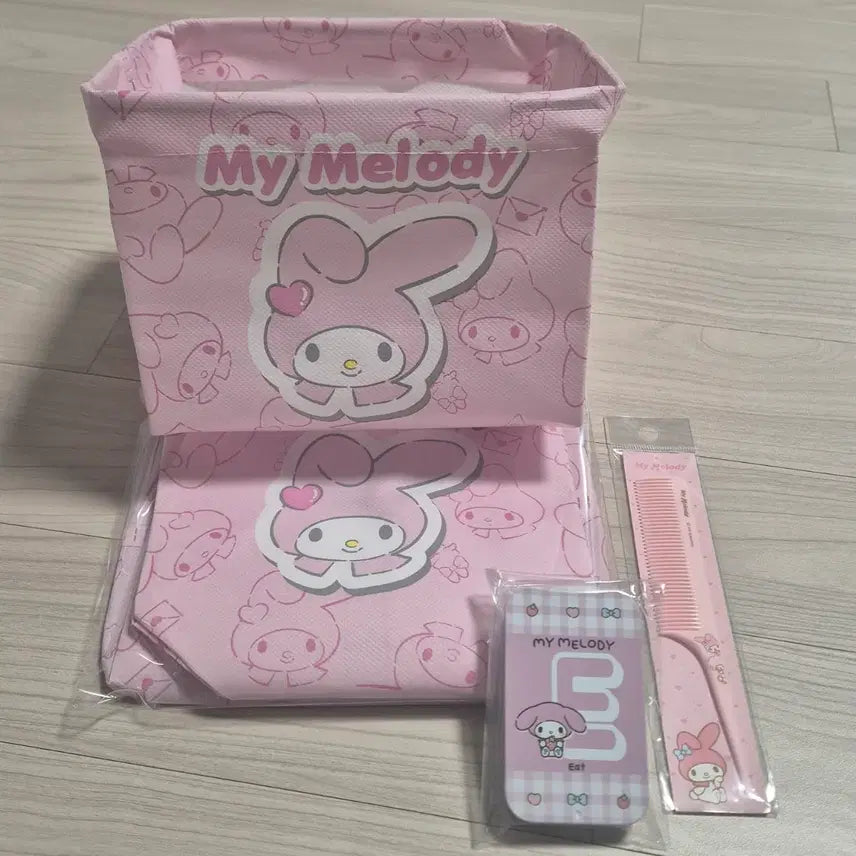 [BUNJANG] MyMelody Storage Case Bundle Set / [일괄]마이멜로디 수납함 꼬리빗 틴케이스