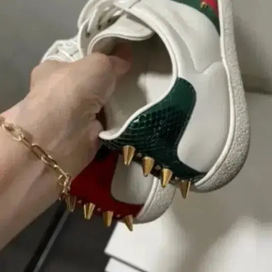 [BUNJANG] Gucci Ace Pearl Studded Sneakers / 구찌 진주 스터드 에이스 스니커즈