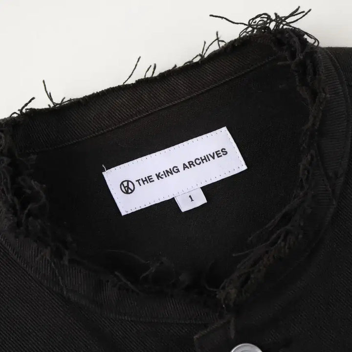 [BUNJANG] King Archives No Collar Trucker Jacket / [1] 킹아카이브 노카라 트러커 자켓