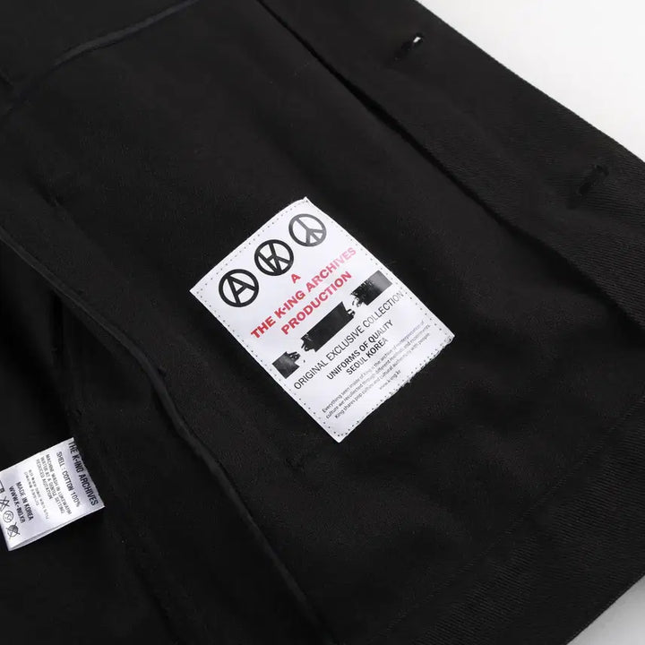 [BUNJANG] King Archives No Collar Trucker Jacket / [1] 킹아카이브 노카라 트러커 자켓