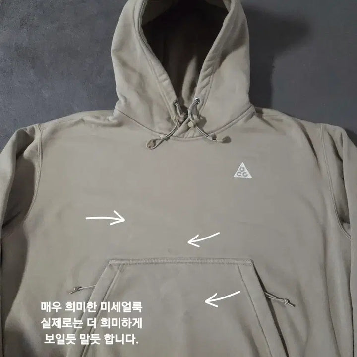 [BUNJANG] Nike ACG Therma-FIT Fleece Pullover Hoodie / 나이키 ACG 써마핏 플리스 풀오버 후드 S 컬리지그레이