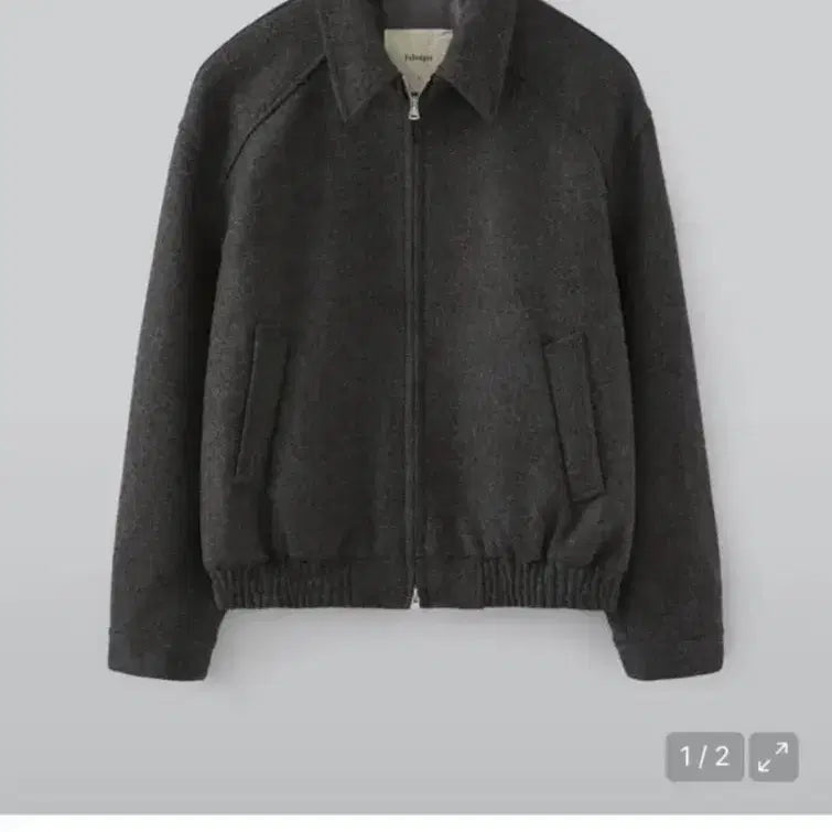 [BUNJANG] Fabrega Gusto Wool Blouson Jacket Charcoal / 파브레가 구스토 울 블루종 자켓 차콜 2
