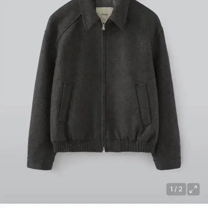 [BUNJANG] Fabrega Gusto Wool Blouson Jacket Charcoal / 파브레가 구스토 울 블루종 자켓 차콜 2