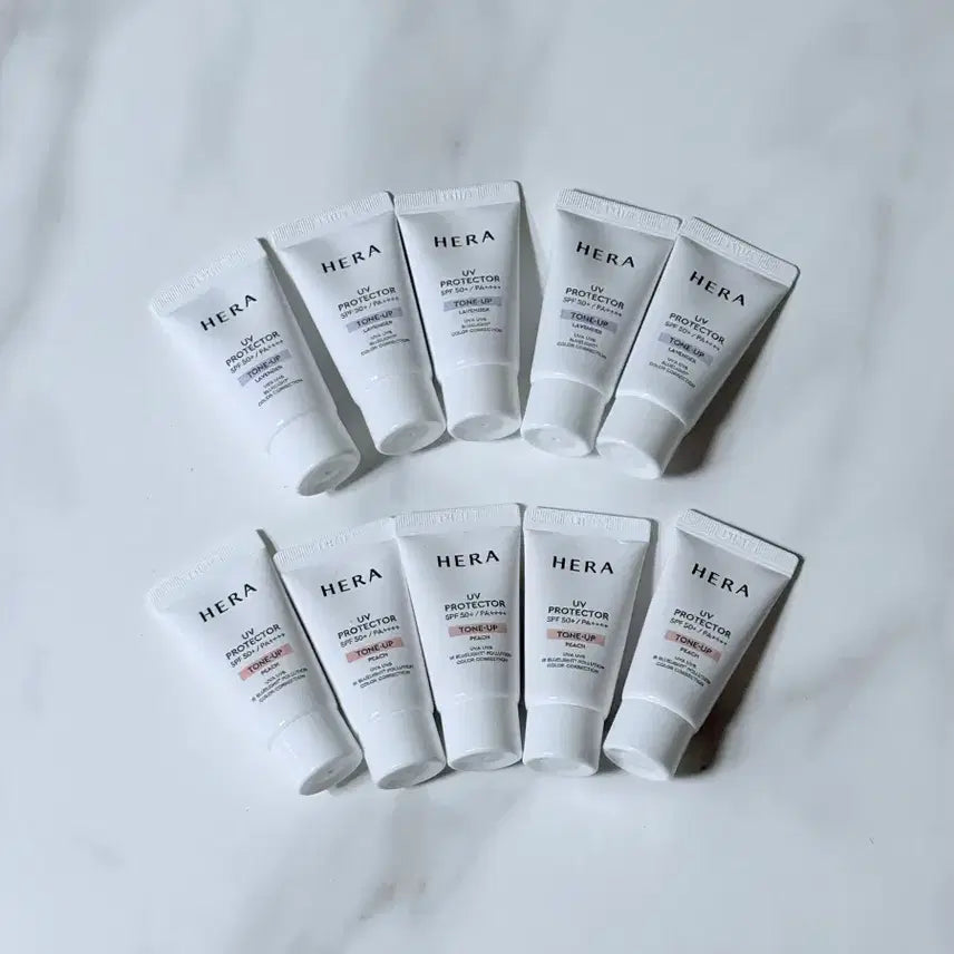 [BUNJANG] Hera UV Protector Sunscreen Bundle / 헤라 선크림 멀티디펜스 톤업 프레쉬 레포츠 선크림 피치 라벤더