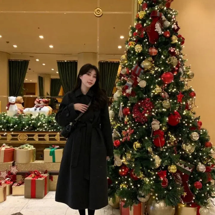 [BUNJANG] RIIZE Marve Cashmere Coat / 릴리코츠 리에뜨 마벨 캐시미어 코트 롱코트 차콜