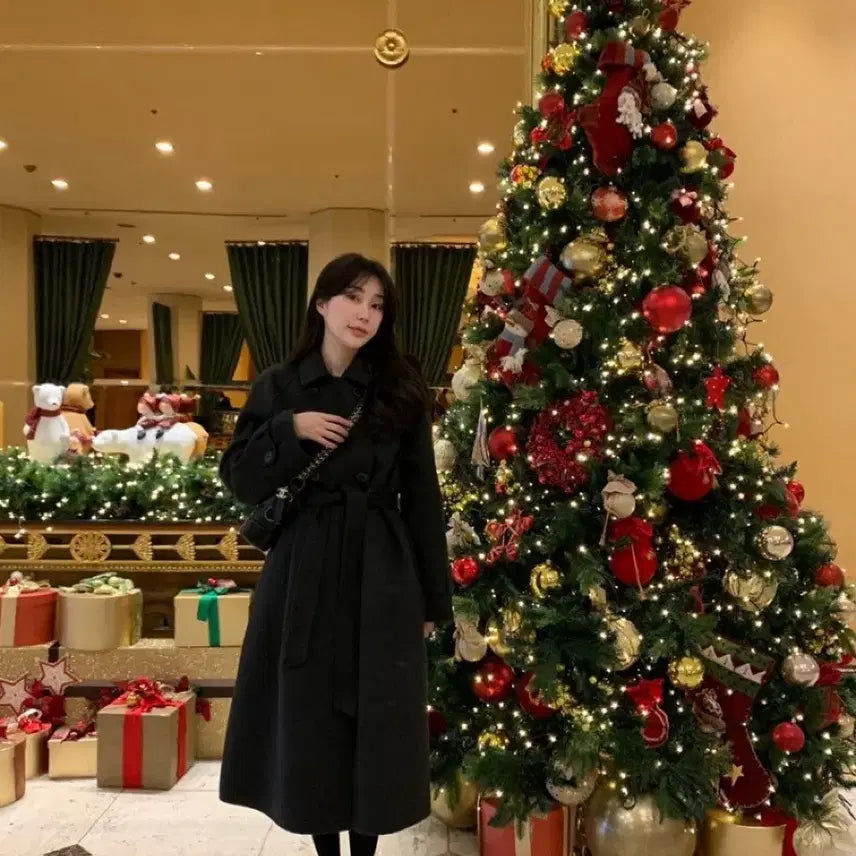 [BUNJANG] RIIZE Marve Cashmere Coat / 릴리코츠 리에뜨 마벨 캐시미어 코트 롱코트 차콜