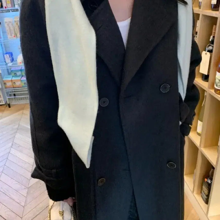 [BUNJANG] RIIZE Marve Cashmere Coat / 릴리코츠 리에뜨 마벨 캐시미어 코트 롱코트 차콜