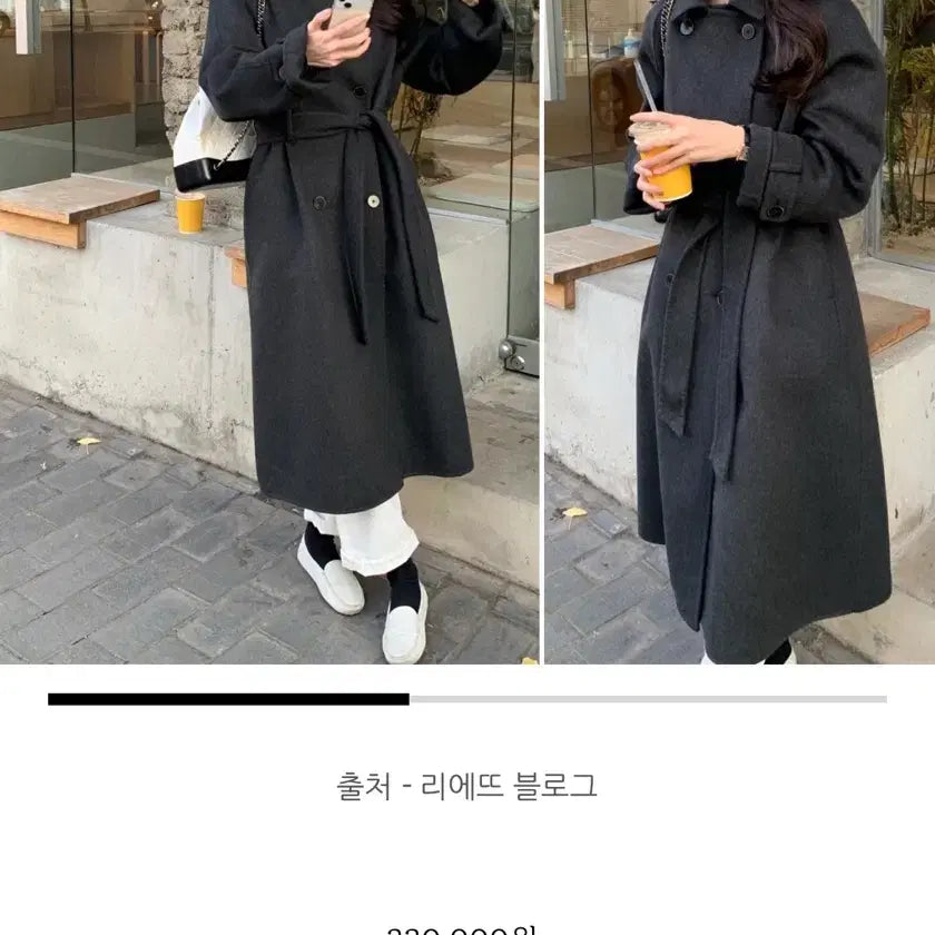 [BUNJANG] RIIZE Marve Cashmere Coat / 릴리코츠 리에뜨 마벨 캐시미어 코트 롱코트 차콜