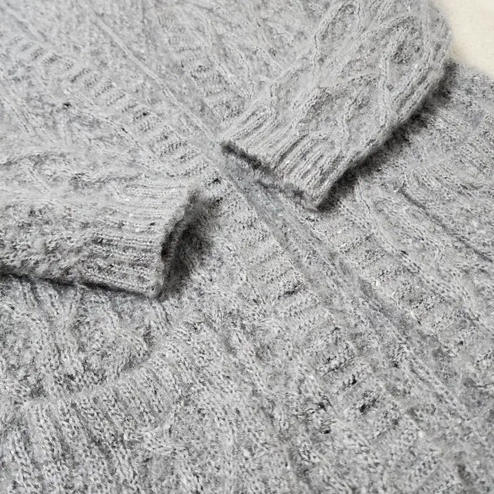 [BUNJANG] Altol Twist Knit Long Cardigan / 알토 꽈배기 니트 롱 가디건 Free