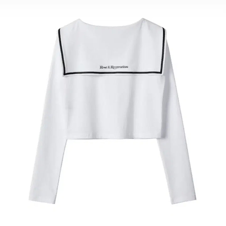 [BUNJANG] Rest&Recreation SAILOR COLLAR CROPTOP-WHITE / 레스트앤레크레이션 RR SAILOR COLLAR CROPTOP-WHITE