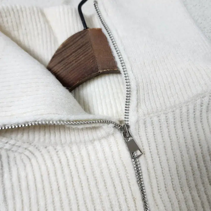 [BUNJANG] Half Neck Crop Knit / 아이보리 하프넥 크롭 니트 free