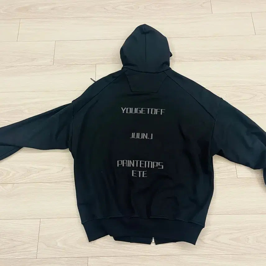 [BUNJANG] Jun Ji Black Hoodie Zip-up / 준지 블랙 후드 집업