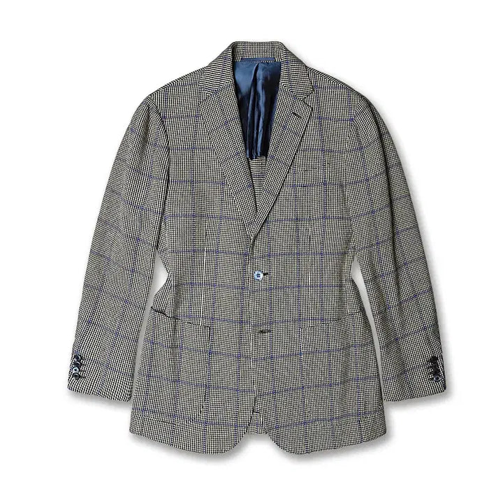 [BUNJANG] Stile Latino Blue Point Check Napoli Jacket / 스틸레 라티노 [Stile Latino] 블루 포인트 체크 나폴리 자켓