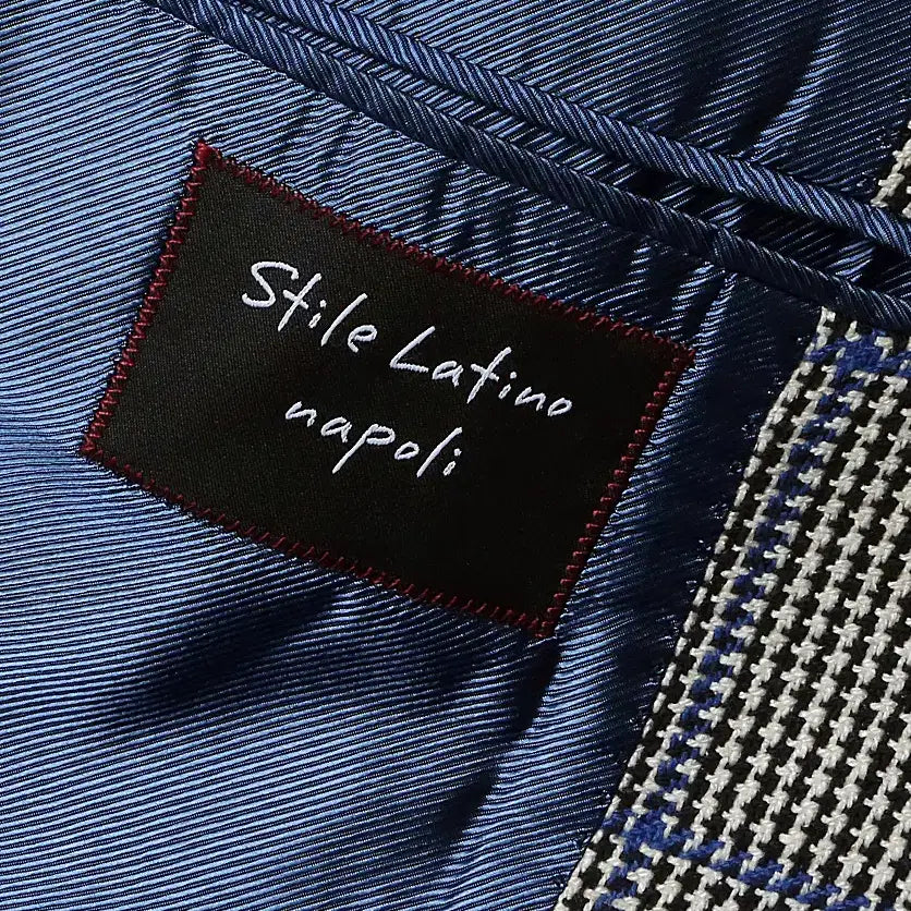 [BUNJANG] Stile Latino Blue Point Check Napoli Jacket / 스틸레 라티노 [Stile Latino] 블루 포인트 체크 나폴리 자켓