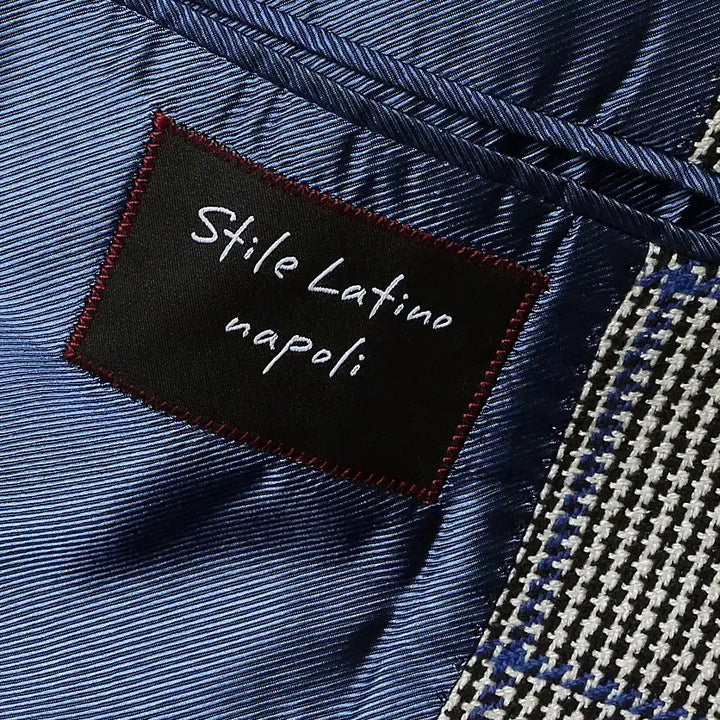 [BUNJANG] Stile Latino Blue Point Check Napoli Jacket / 스틸레 라티노 [Stile Latino] 블루 포인트 체크 나폴리 자켓